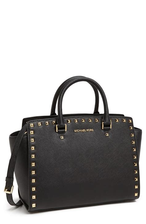 michael kors selma stud satchel|michael kors saffiano satchel.